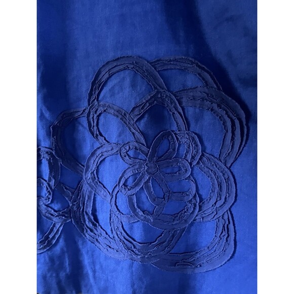 BODEN 100% Linen Royal Purple FLORAL Skirt A-Line US 12L - Picture 4 of 7